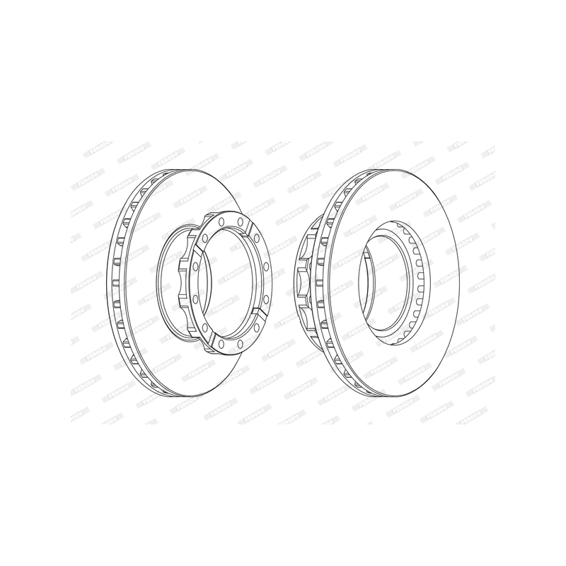 Disco freno asse posteriore - FERODO