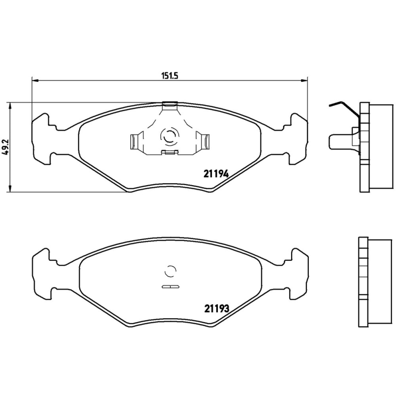 Pastiglie freno asse anteriore - BREMBO