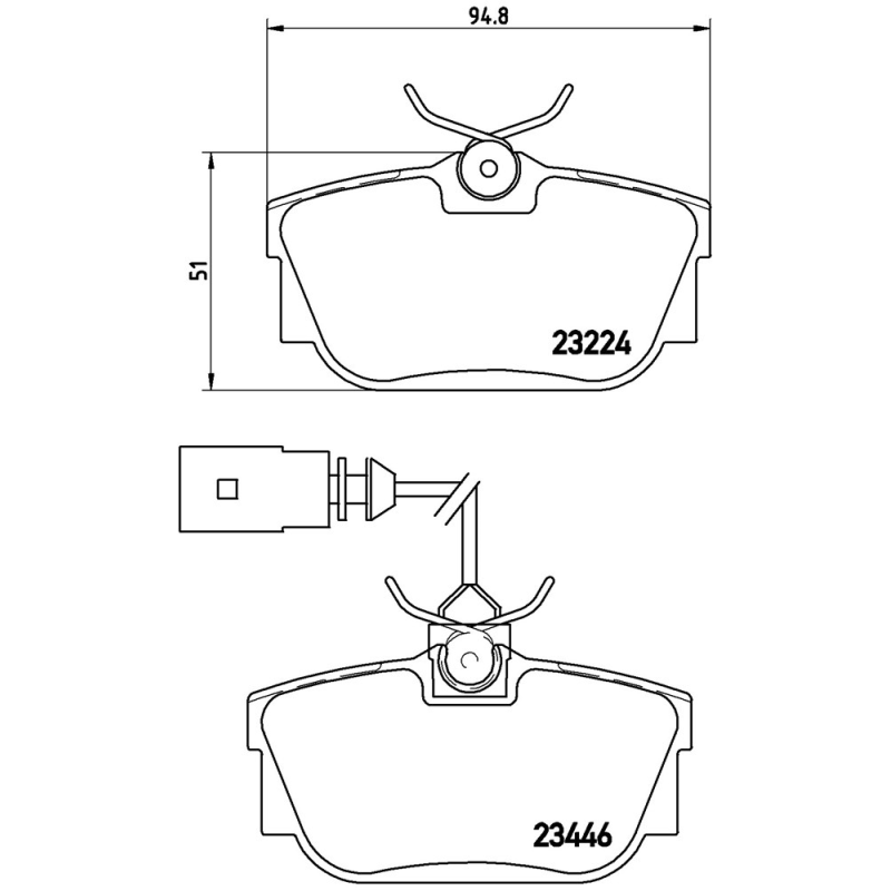 Pastiglie freno asse posteriore - BREMBO