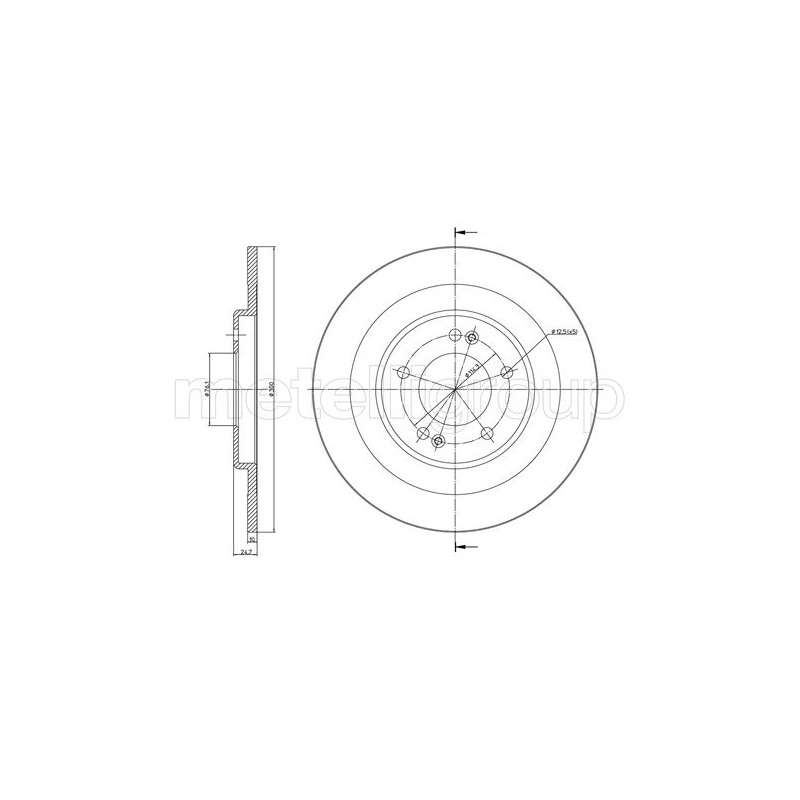 Disco freno asse posteriore - METELLI