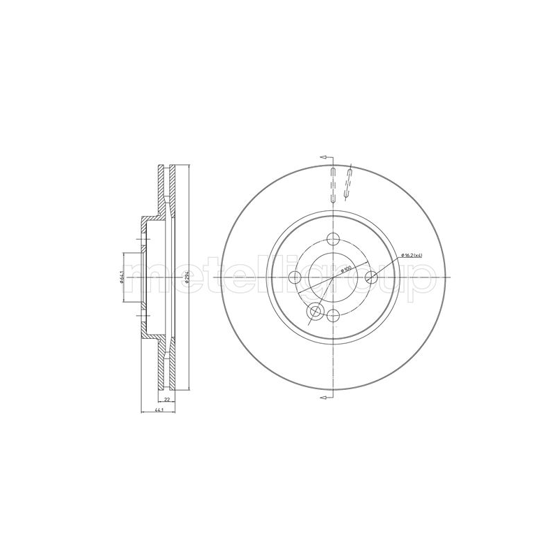 Disco freno asse anteriore - METELLI