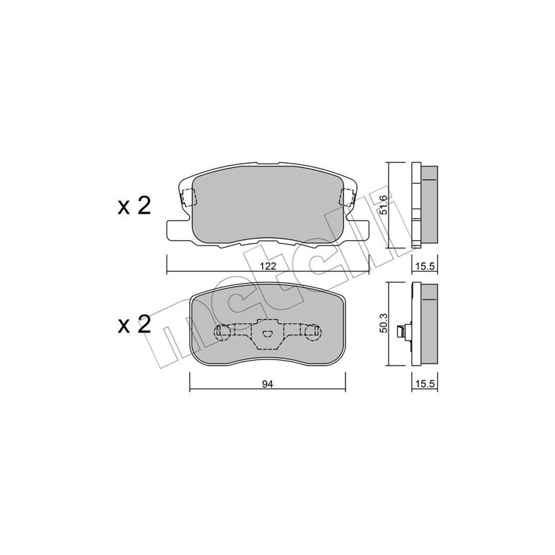 Pastiglie freno asse posteriore - METELLI
