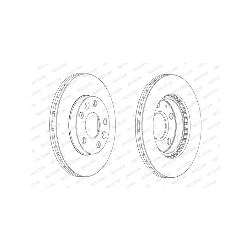 Disco freno asse anteriore - FERODO