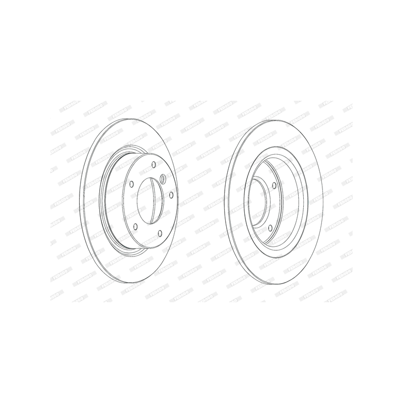 Disco freno asse posteriore - FERODO