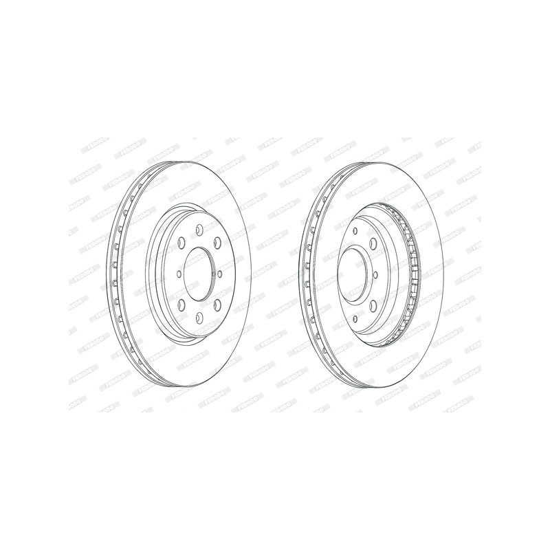 Disco freno asse anteriore - FERODO