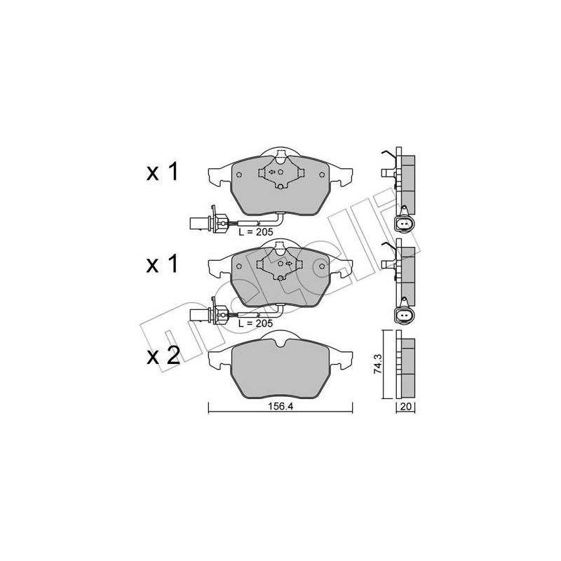 Pastiglie freno asse anteriore - METELLI