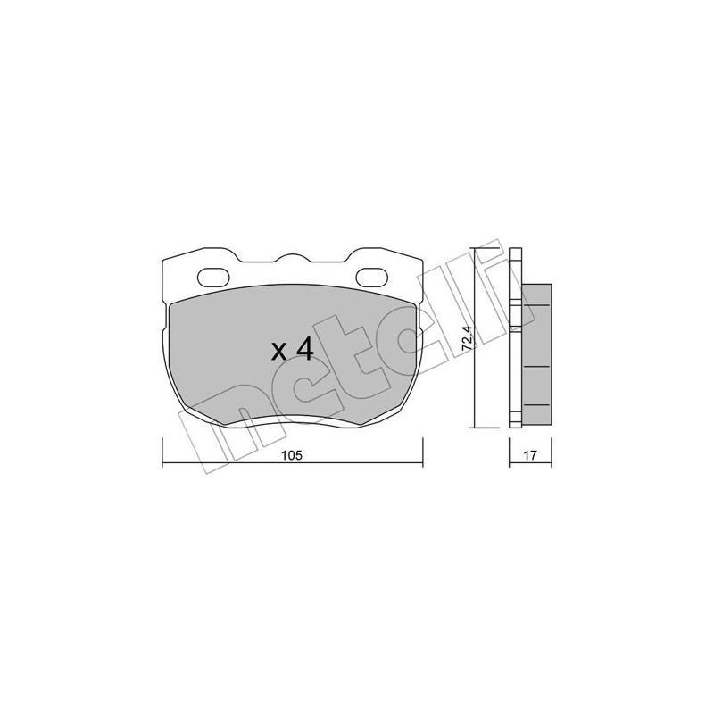 Pastiglie freno asse posteriore - METELLI