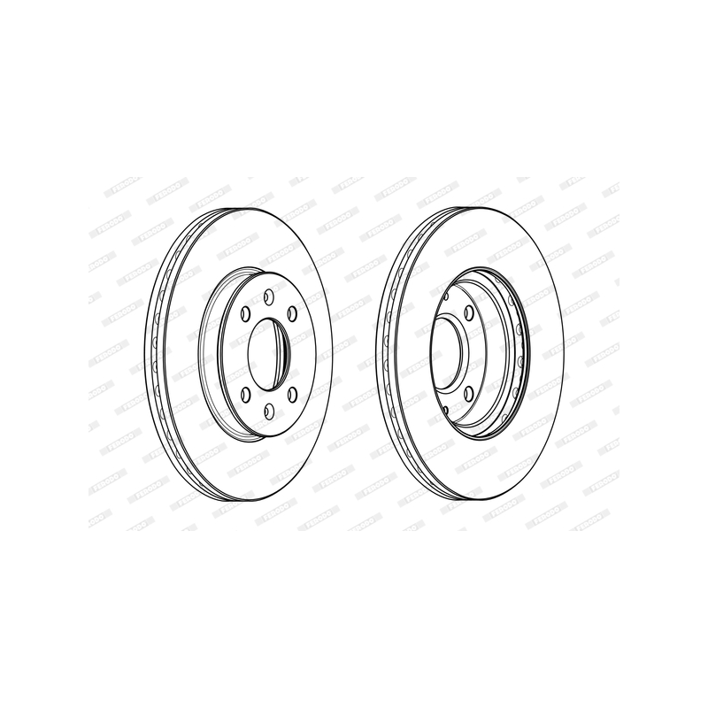 Disco freno asse anteriore - FERODO