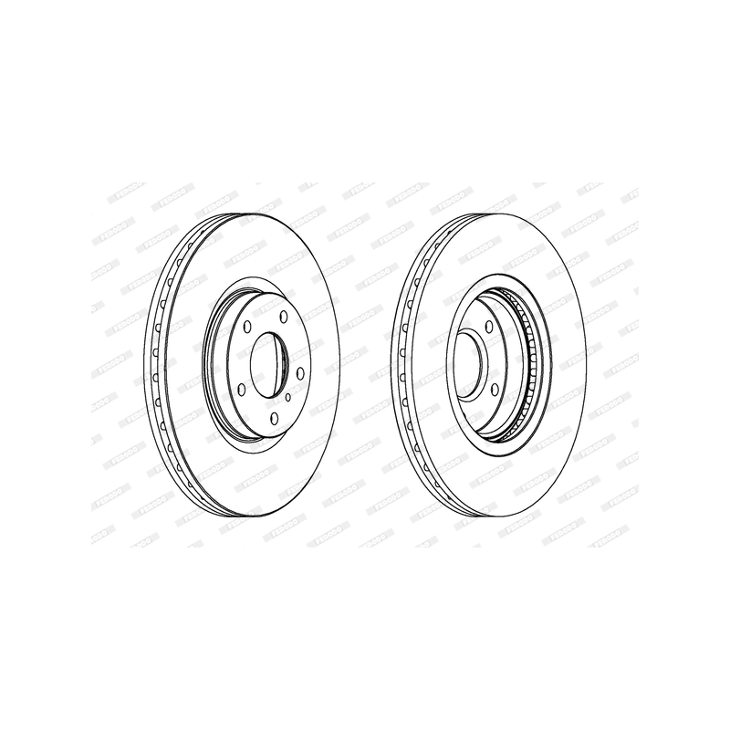 Disco freno asse anteriore - FERODO