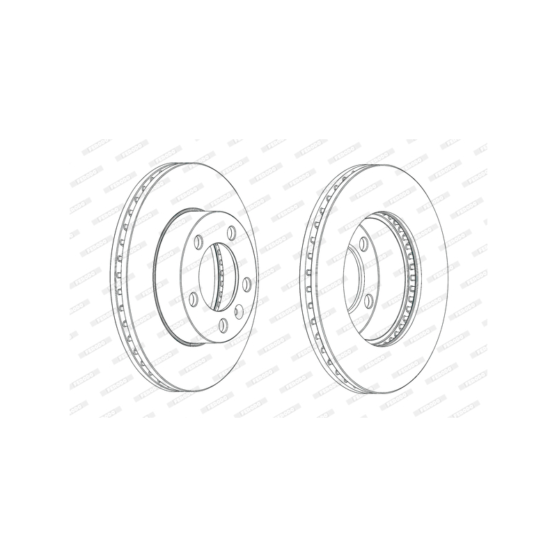 Disco freno asse anteriore - FERODO