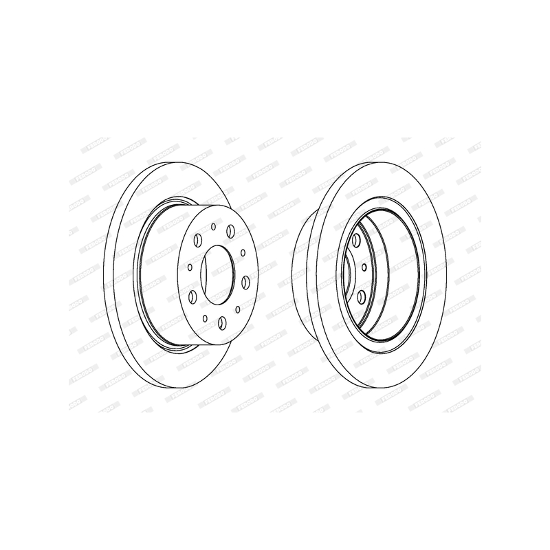 Disco freno asse posteriore - FERODO
