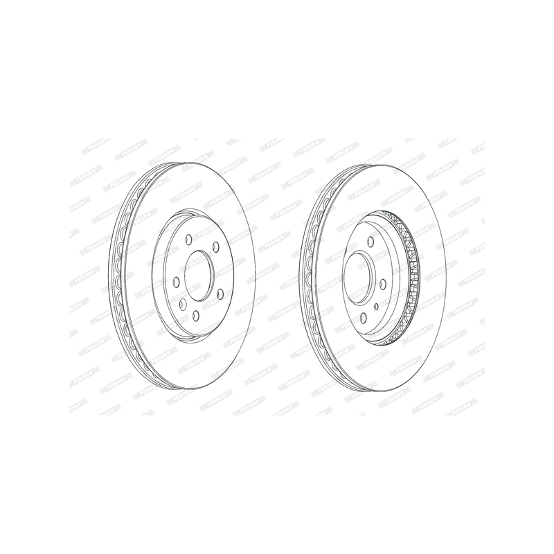 Disco freno asse anteriore - FERODO