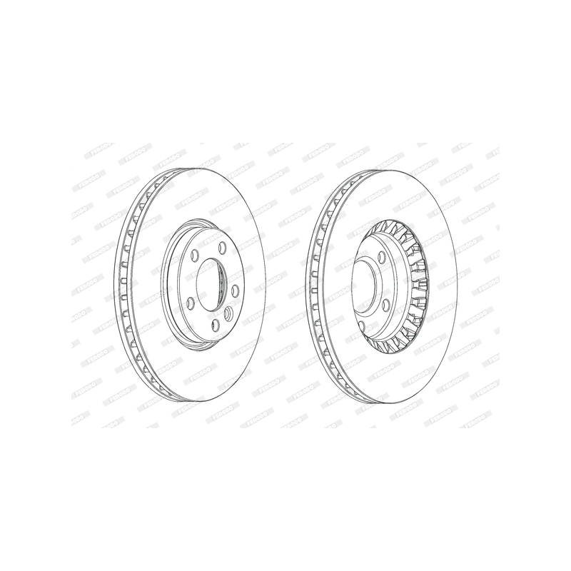 Disco freno asse anteriore - FERODO