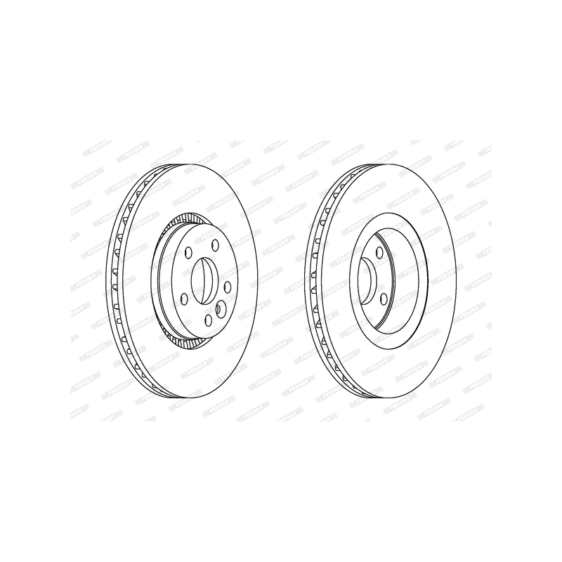 Disco freno asse anteriore - FERODO
