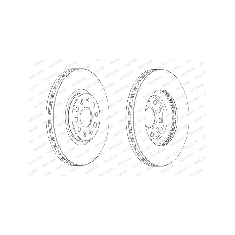 Disco freno asse anteriore - FERODO
