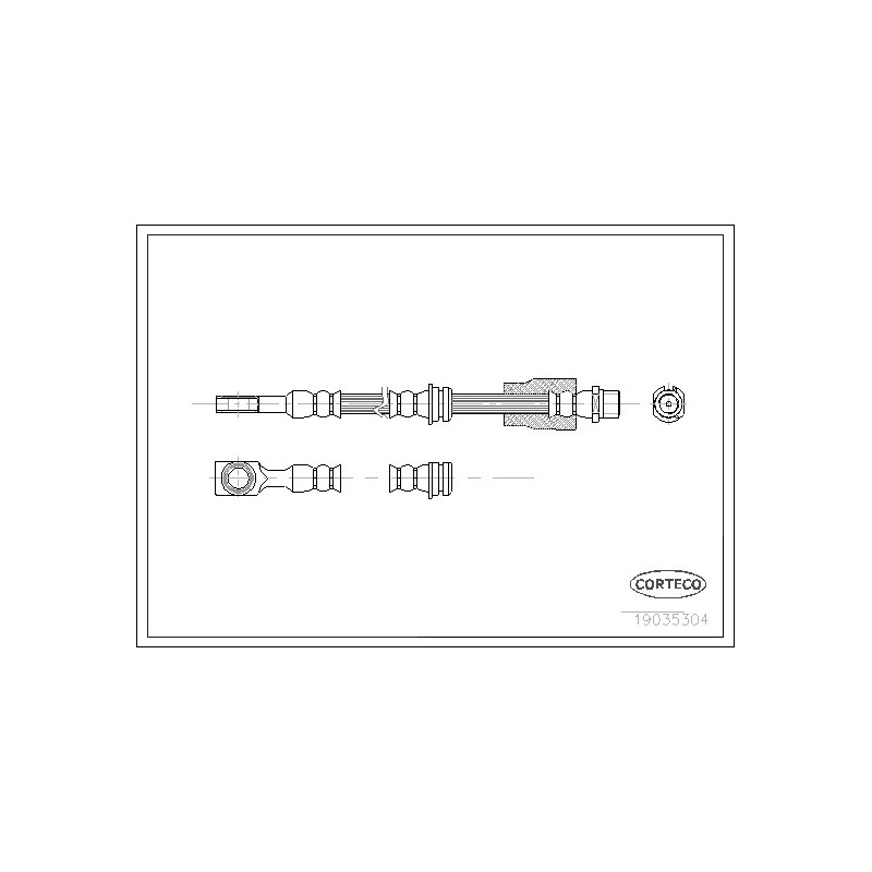 Flessibile freno asse anteriore - CORTECO