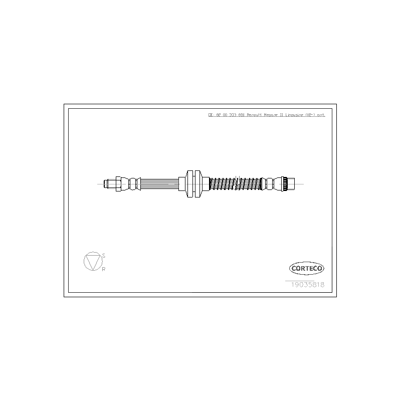 Flessibile freno asse anteriore - CORTECO