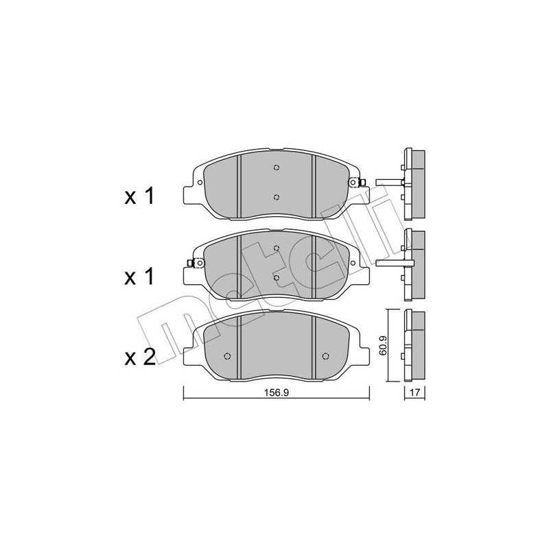 Pastiglie freno asse anteriore - METELLI