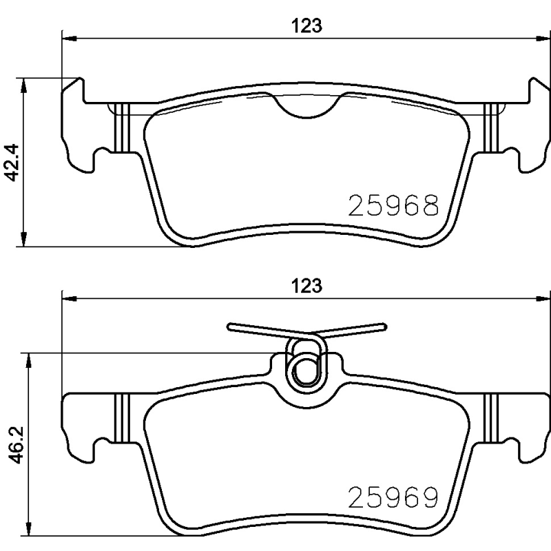 Pastiglie freno asse posteriore - BREMBO