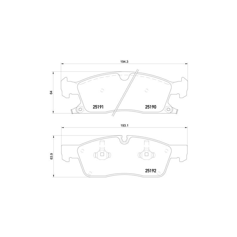 Pastiglie freno asse anteriore - BREMBO