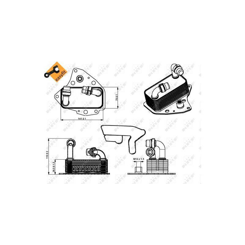 Radiatore olio motore - NRF