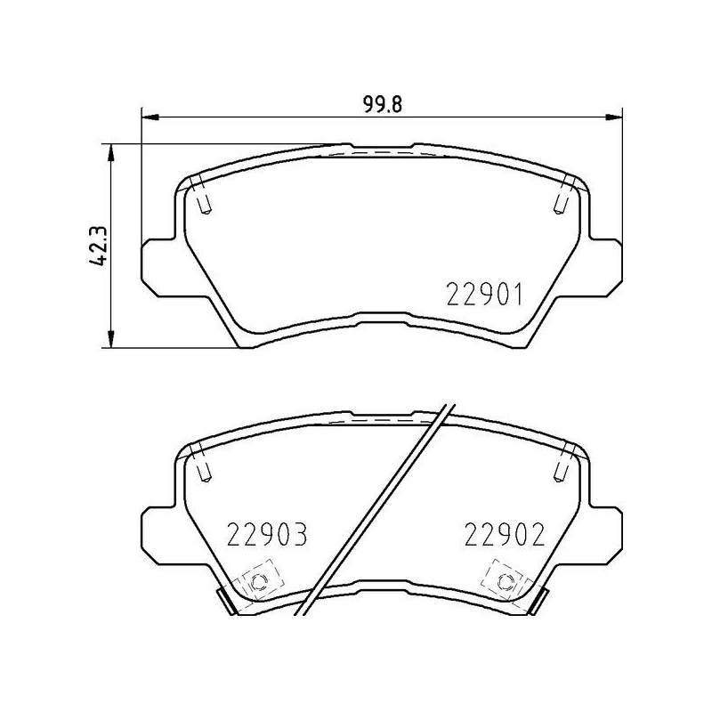Pastiglie freno asse posteriore - BREMBO