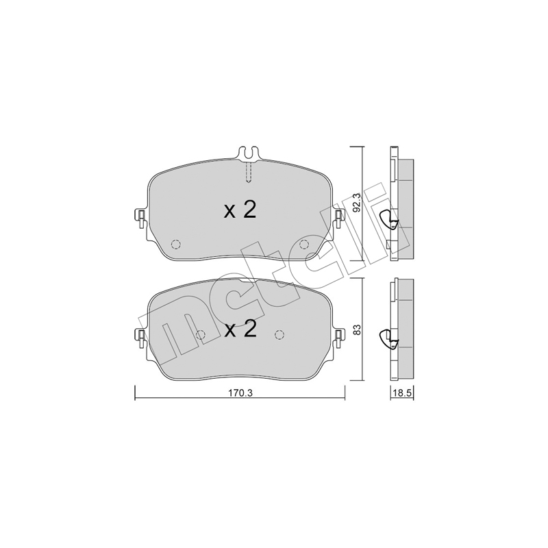 Pastiglie freno asse anteriore - METELLI