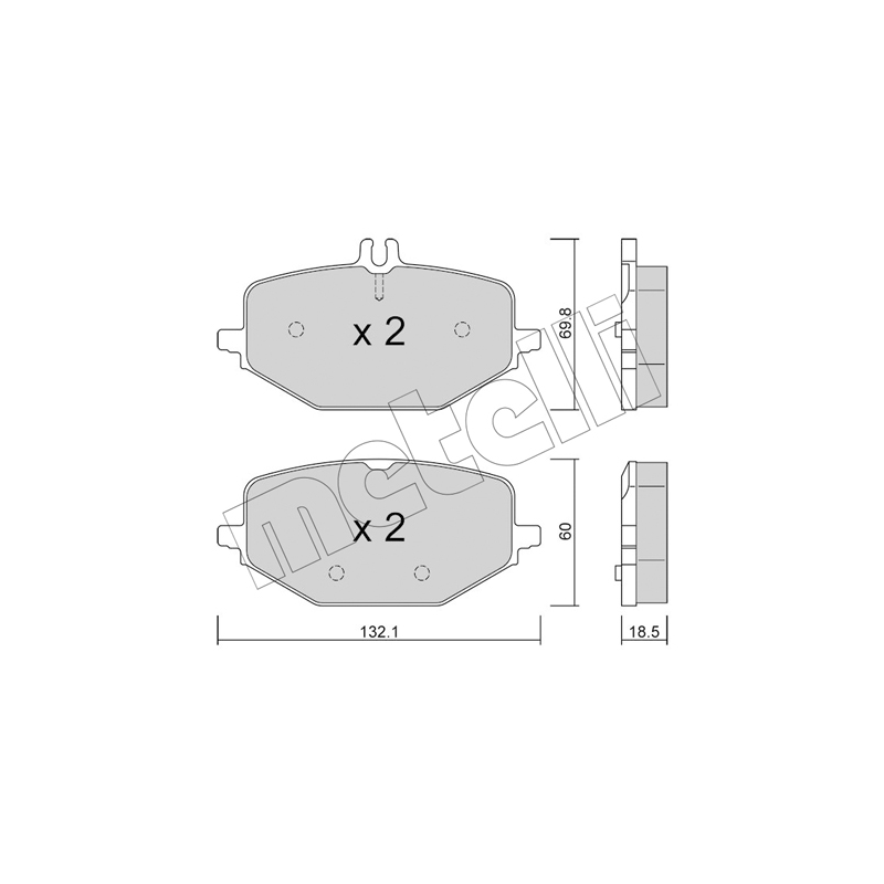 Pastiglie freno asse posteriore - METELLI