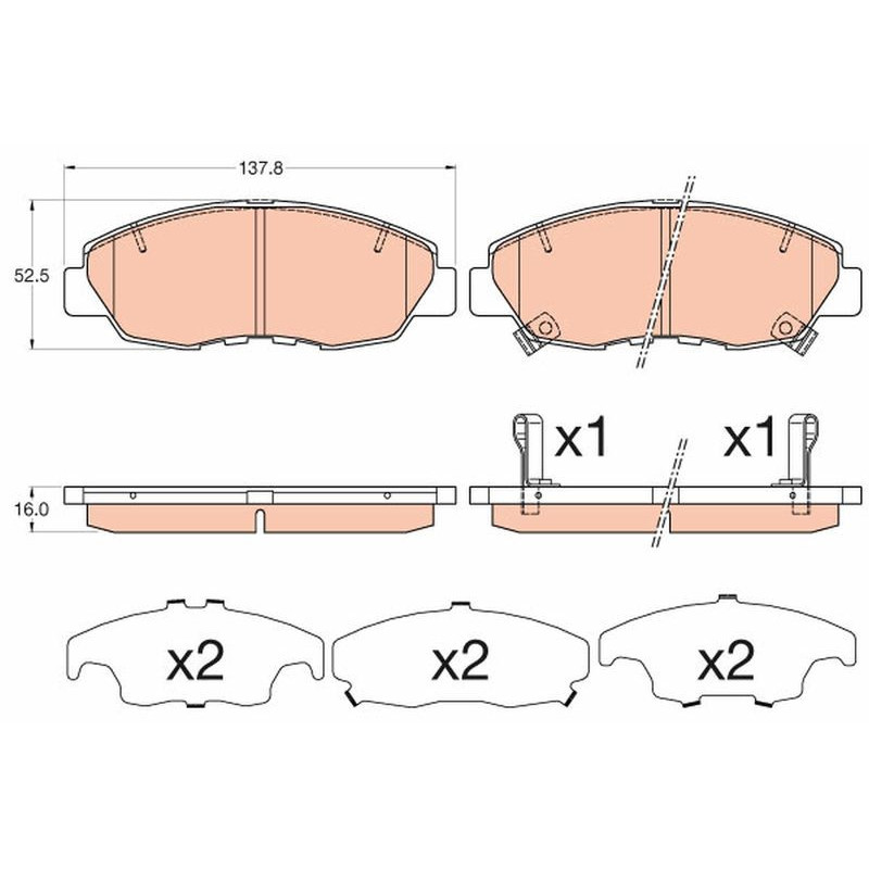 Pastiglie freno asse posteriore - TRW