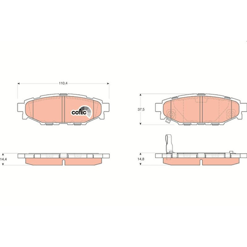 Pastiglie freno asse posteriore - TRW