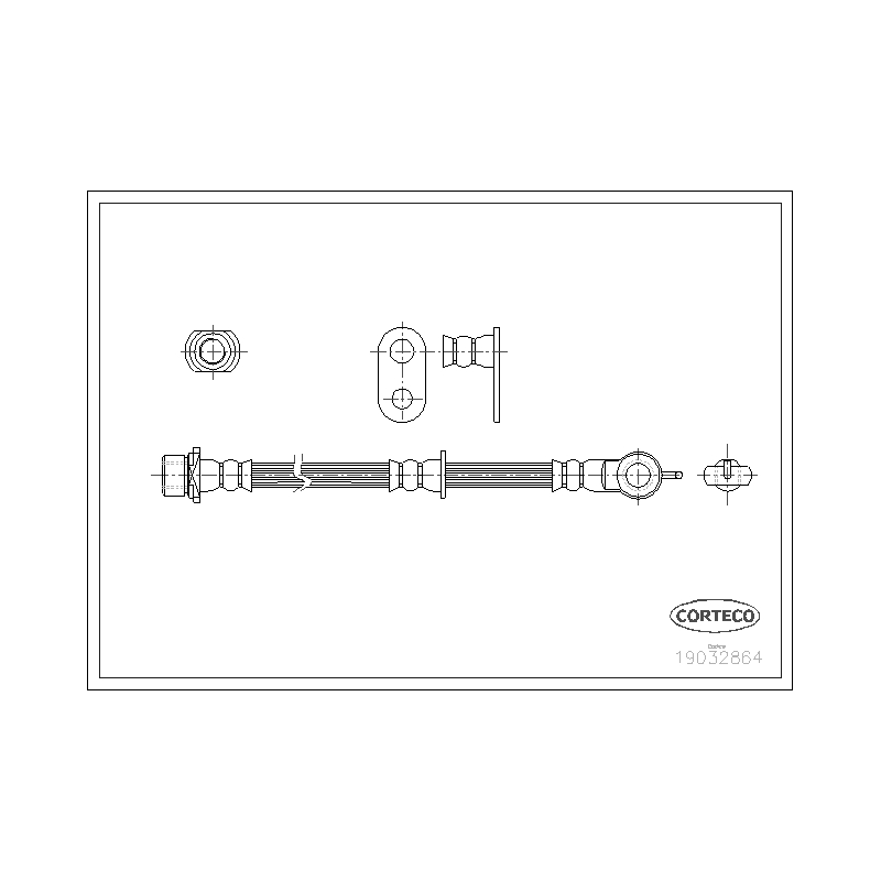 Flessibile freno asse anteriore - CORTECO