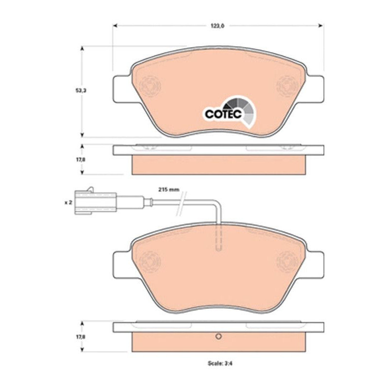 Pastiglie freno asse anteriore - TRW