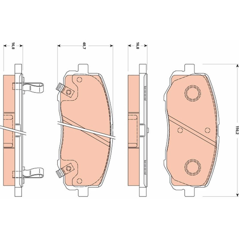 Pastiglie freno asse anteriore - TRW