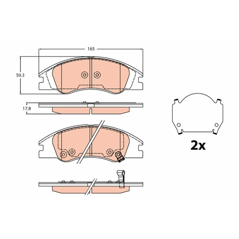 Pastiglie freno asse anteriore - TRW