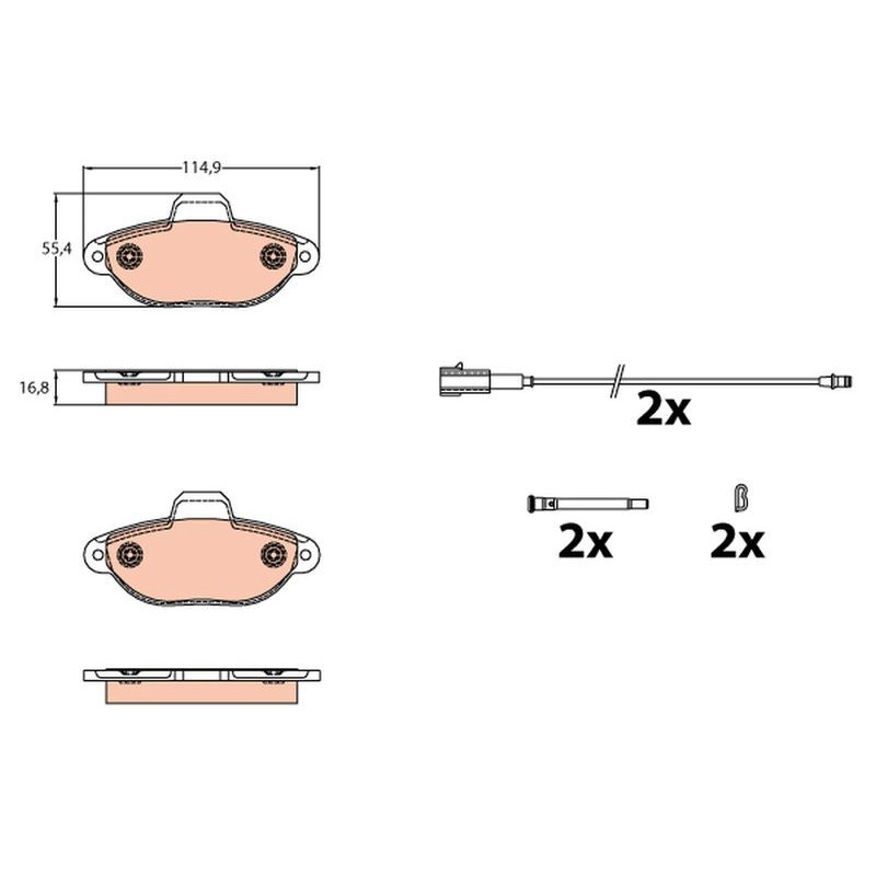 Pastiglie freno asse anteriore - TRW