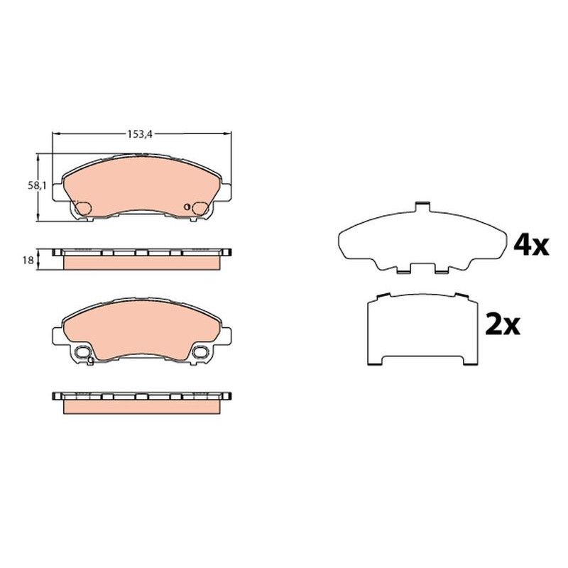 Pastiglie freno asse posteriore - TRW