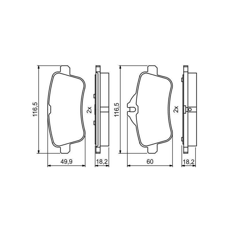 Pastiglie freno asse posteriore - BOSCH