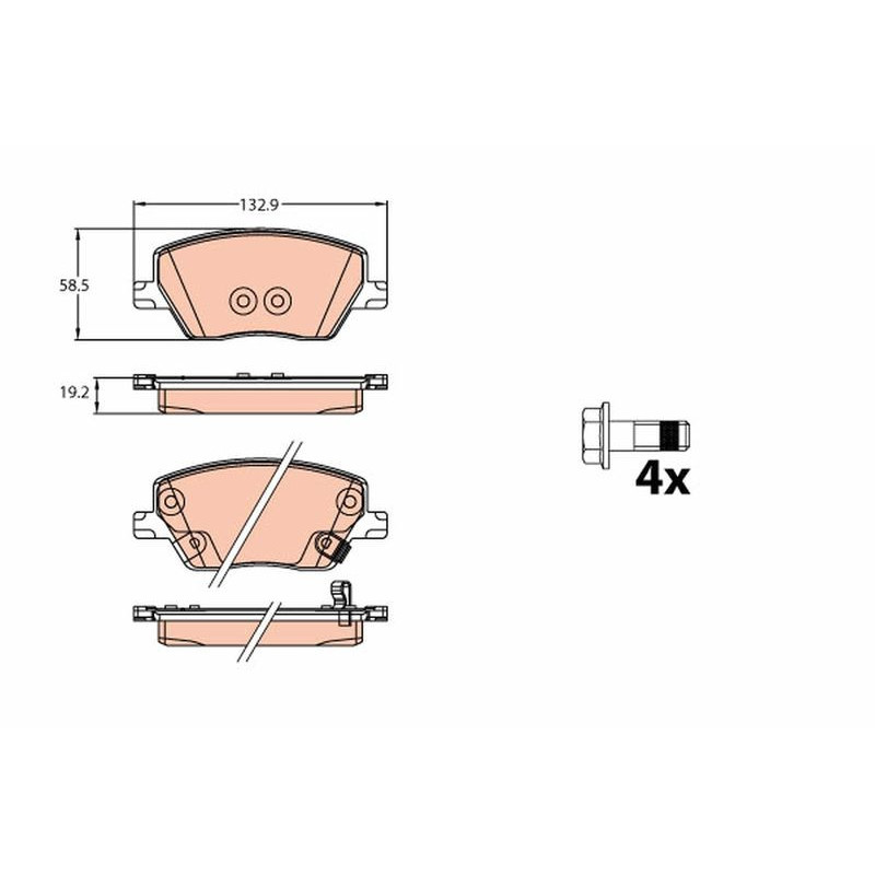 Pastiglie freno asse anteriore - TRW