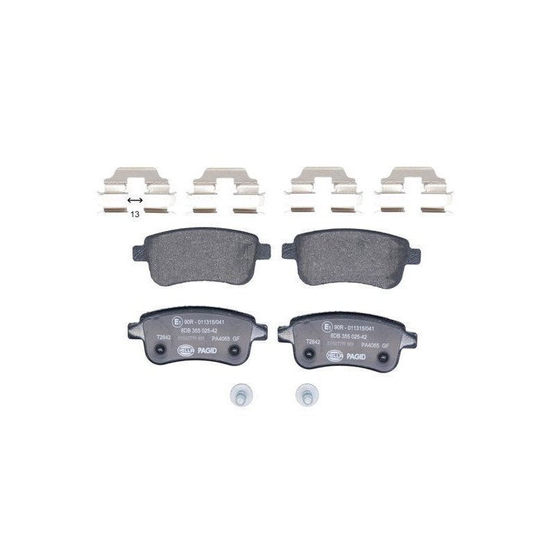 Pastiglie freno asse posteriore - HELLA BRAKE