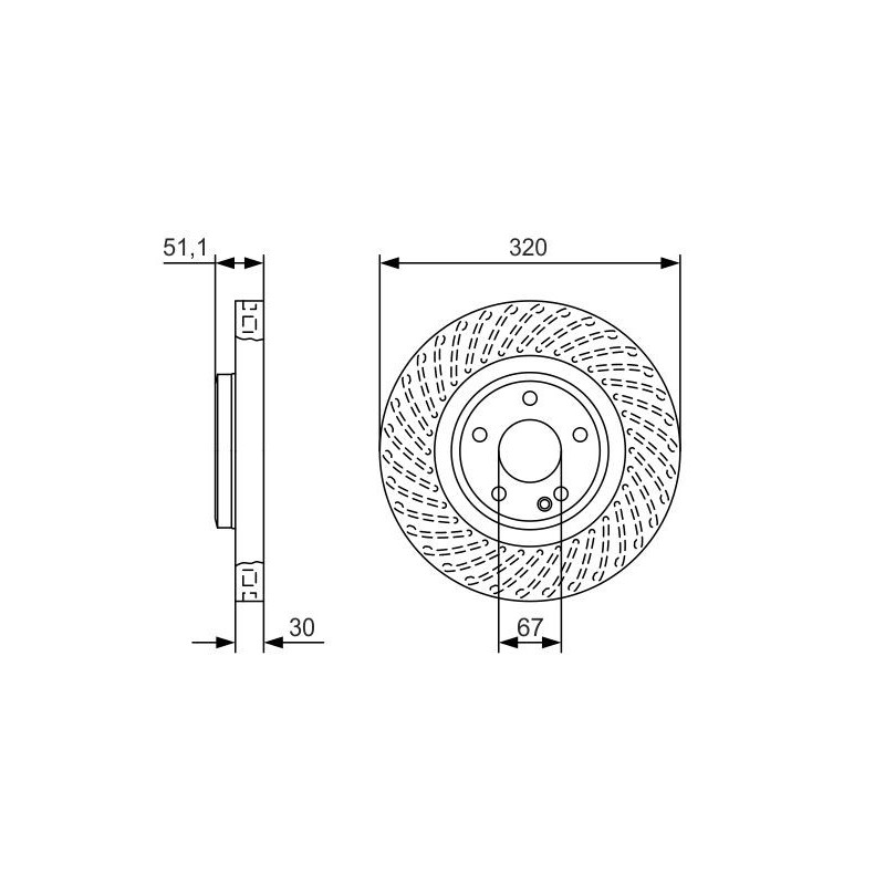 Disco freno asse anteriore - BOSCH