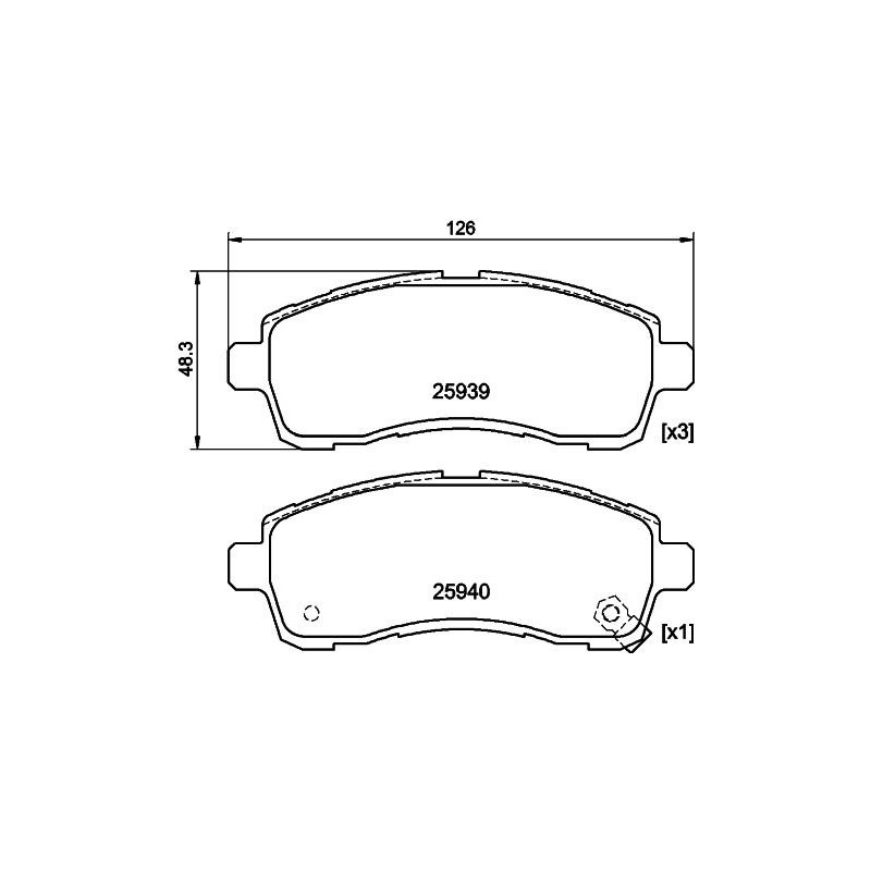Pastiglie freno asse anteriore - HELLA BRAKE
