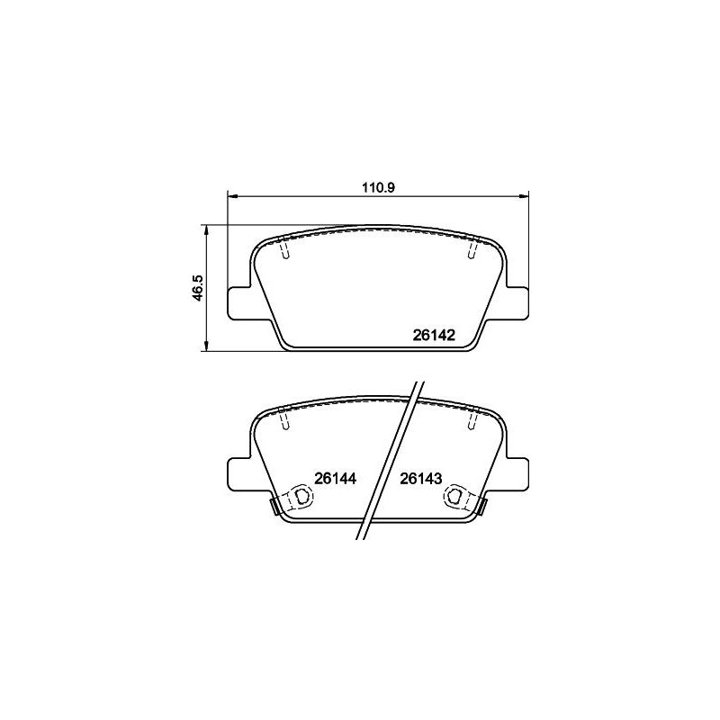Pastiglie freno asse posteriore - HELLA BRAKE