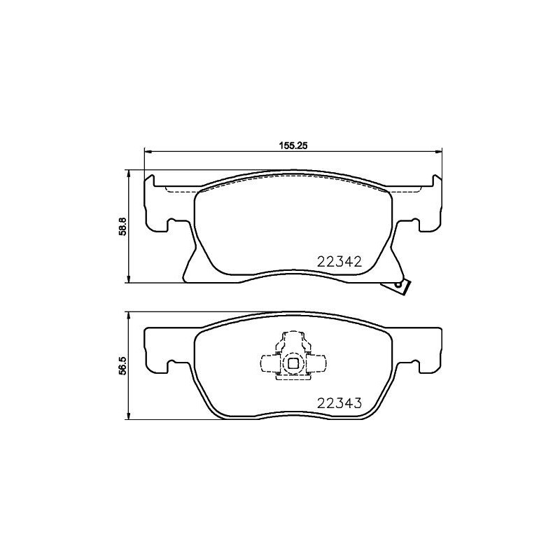Pastiglie freno asse anteriore - HELLA BRAKE