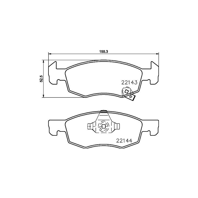 Pastiglie freno asse anteriore - HELLA BRAKE