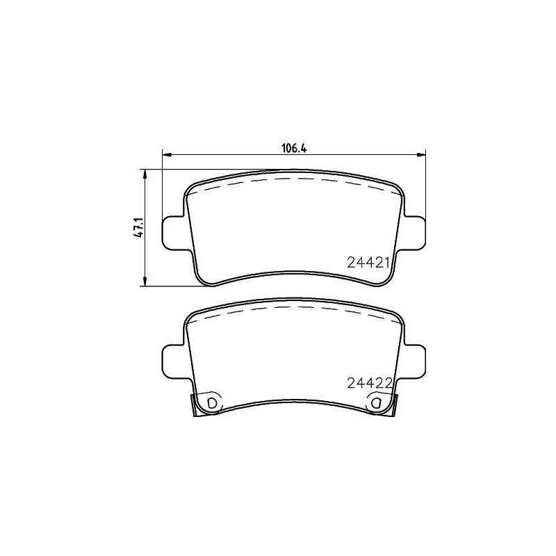 Pastiglie freno asse posteriore - HELLA BRAKE