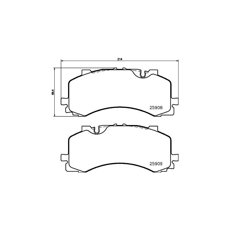 Pastiglie freno asse anteriore - HELLA BRAKE