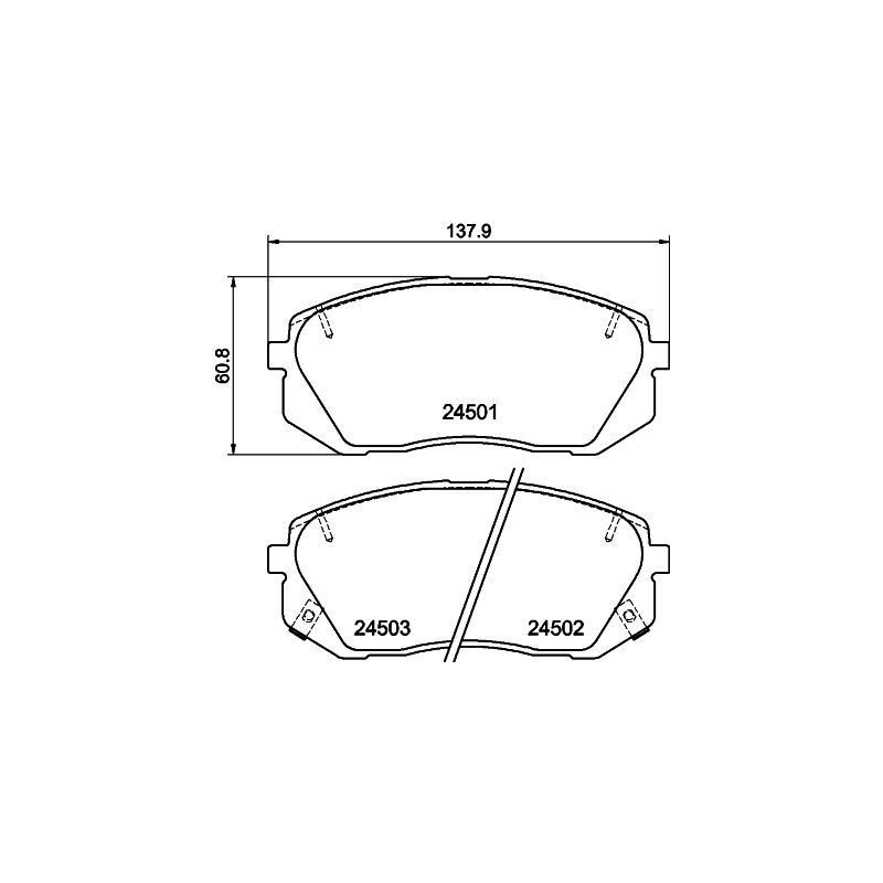 Pastiglie freno asse anteriore - HELLA BRAKE