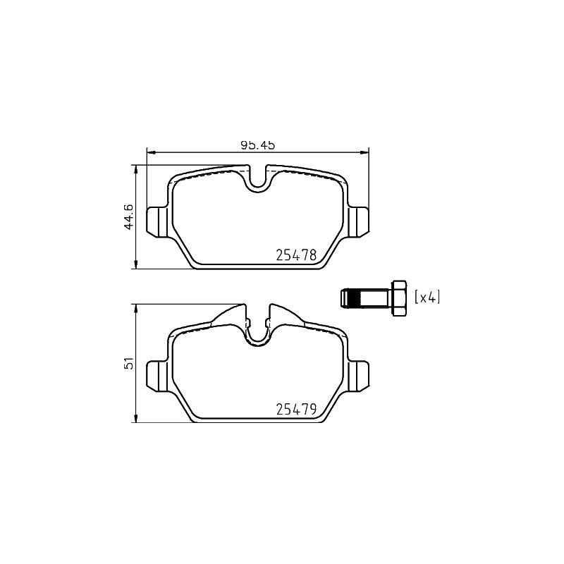 Pastiglie freno asse posteriore - HELLA BRAKE