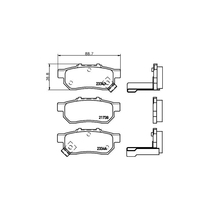 Pastiglie freno asse posteriore - HELLA BRAKE
