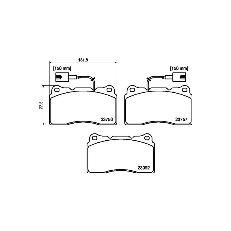 Pastiglie freno asse anteriore - HELLA BRAKE